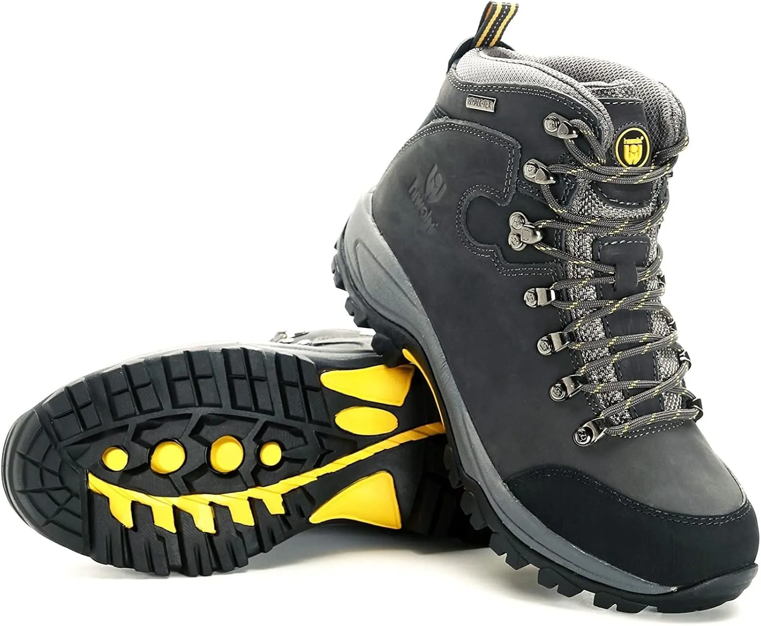 hiwalk Men's Waterproof Hiking Boots Breathable All-Terrain Lightweight Ankle Boots Trekking Working Climbing Shoes