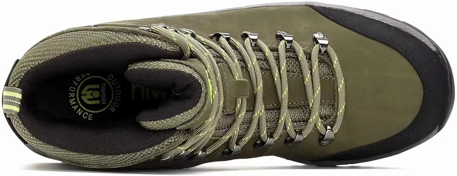hiwalk Men's Waterproof Hiking Boots Breathable All-Terrain Lightweight Ankle Boots Trekking Working Climbing Shoes