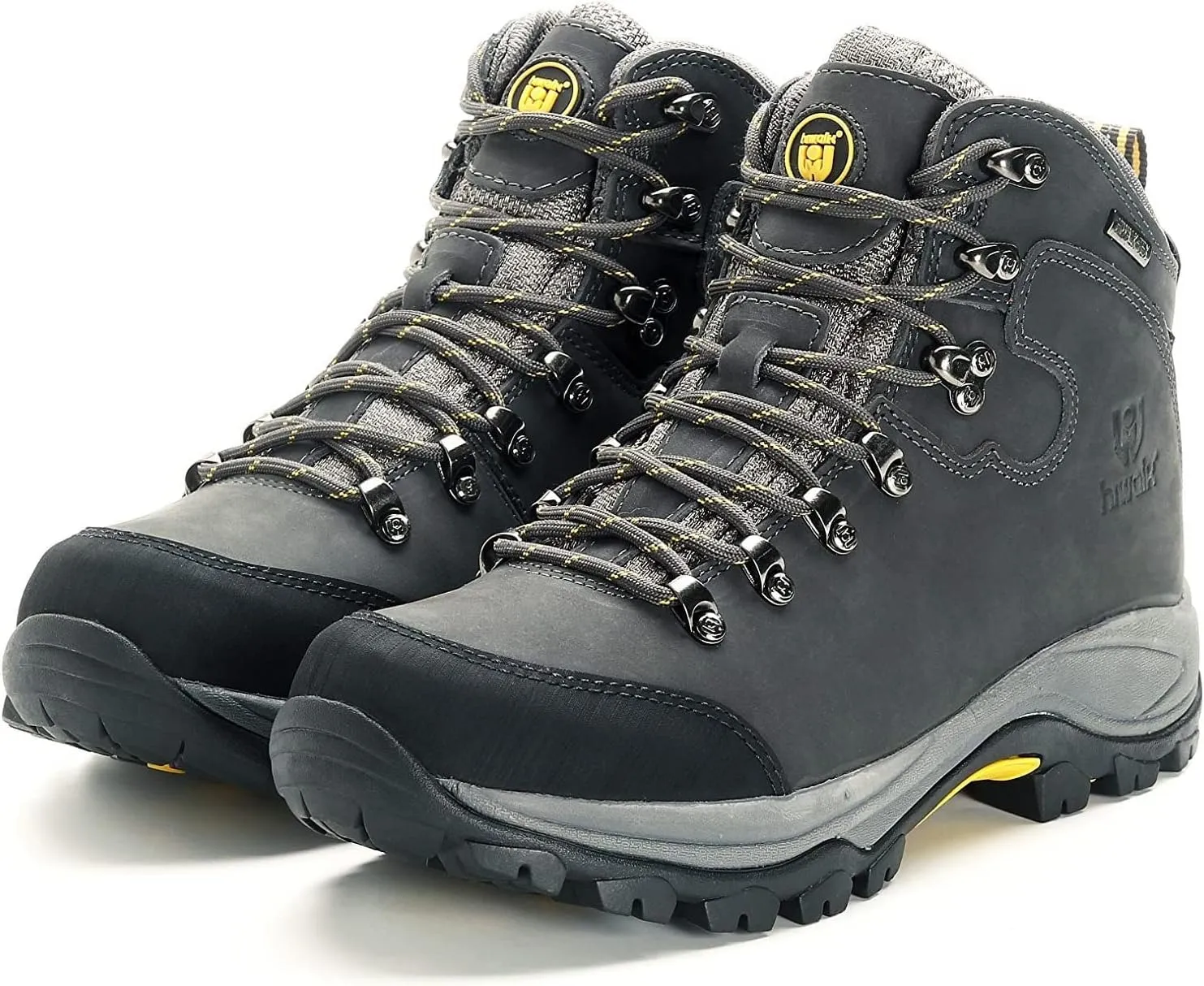 hiwalk Men's Waterproof Hiking Boots Breathable All-Terrain Lightweight Ankle Boots Trekking Working Climbing Shoes