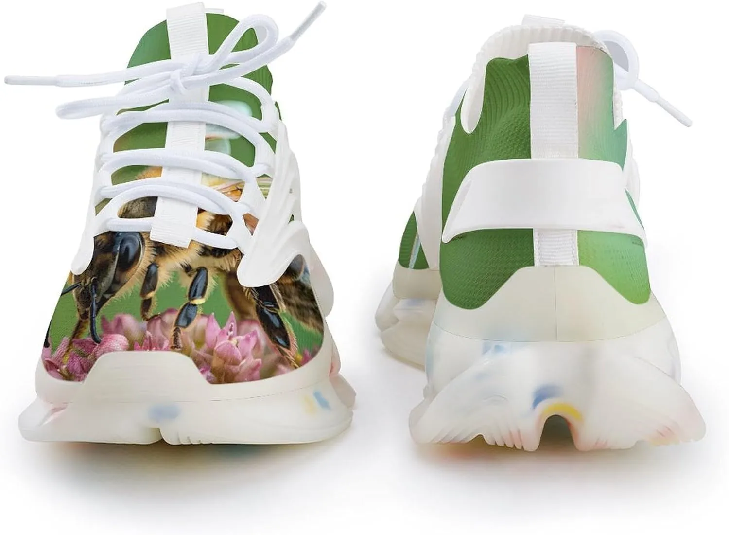 Honey Bee on Flower Men's Running Shoes Lightweight Walking Shoe Breathable Sneaker