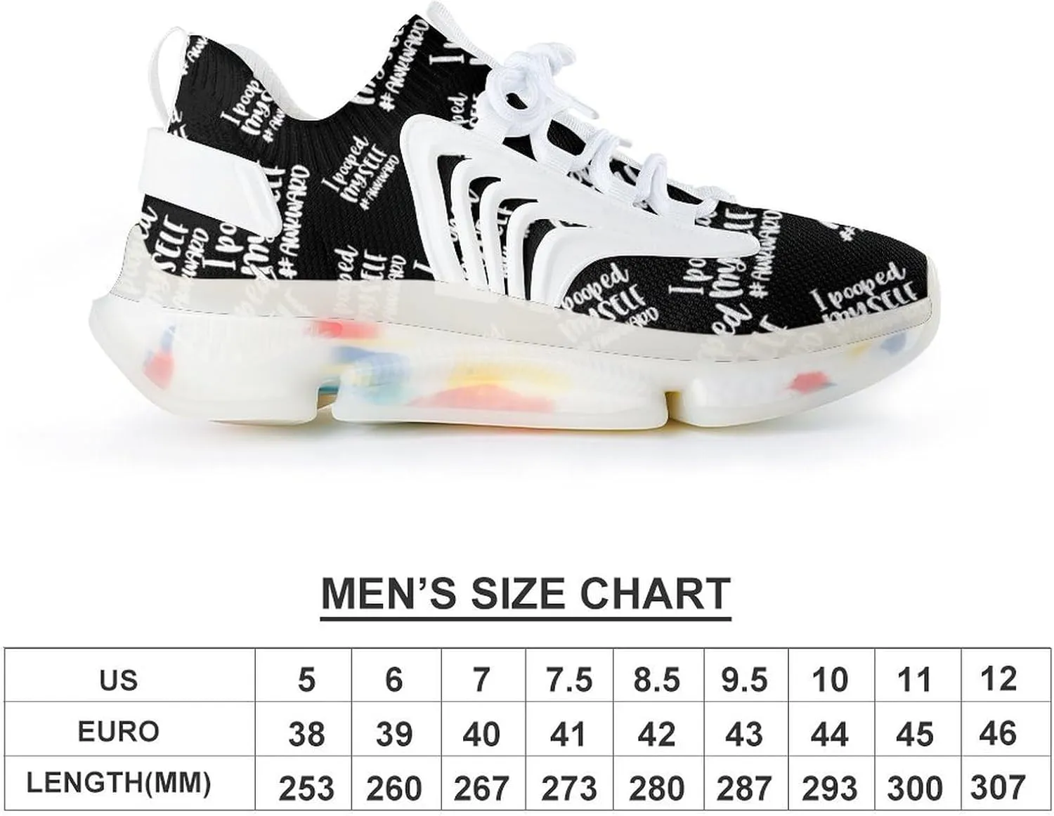 I Pooped Myself Men's Running Shoes Lightweight Walking Shoe Breathable Sneaker