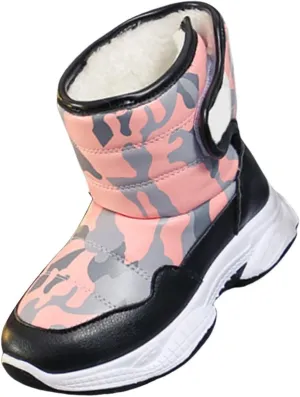 Insulated Snow Hiking Boots Plush Lined Non Slip Winter Walking Shoes Leather Waterproof Platform Boots For Girl
