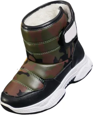 Insulated Snow Hiking Boots Plush Lined Non Slip Winter Walking Shoes Leather Waterproof Platform Boots For Girl
