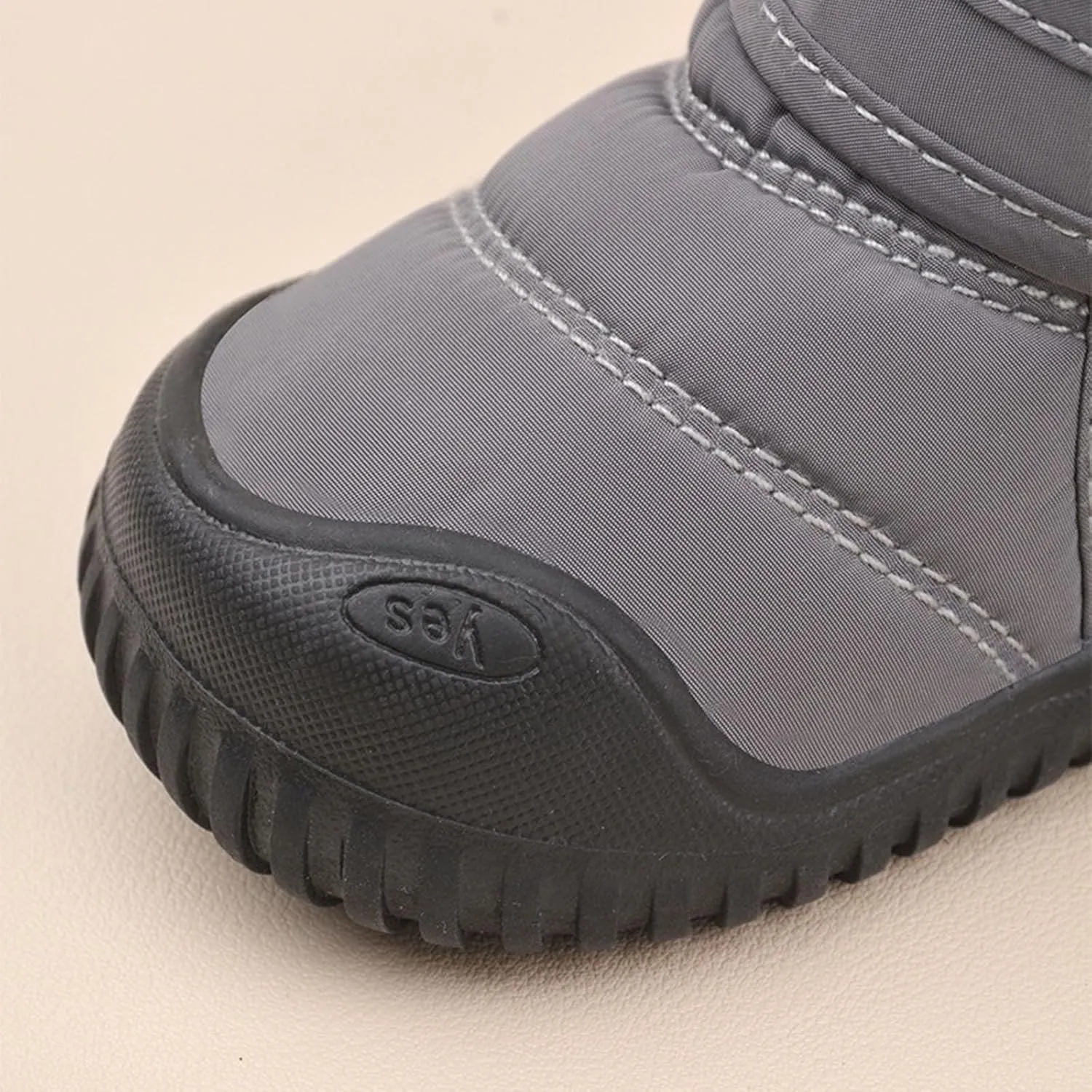 Insulated Snow Shoes For Boy Winter Walking Shoes For Baby Non Slip Ankle Boots Waterproof Plush Lined Hiking Boots