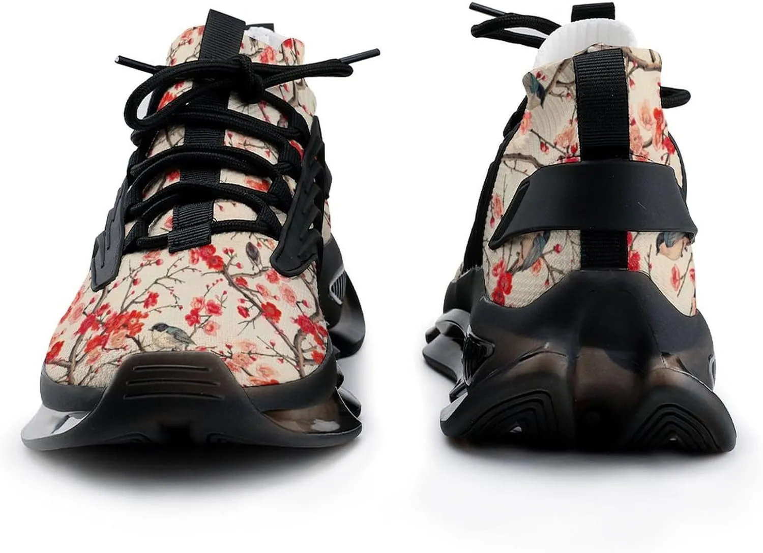 Japanese Art Birds Cherry Men's Running Shoes Lightweight Walking Shoe Breathable Sneaker