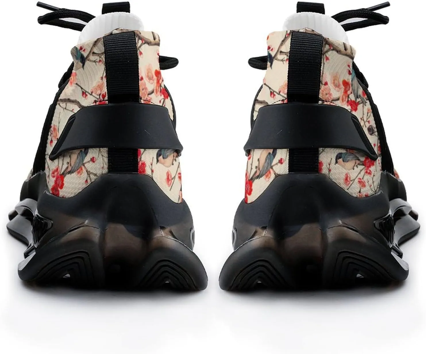 Japanese Art Birds Cherry Men's Running Shoes Lightweight Walking Shoe Breathable Sneaker