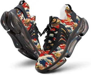 Japanese Ramen Wave Men's Running Shoes Lightweight Walking Shoe Breathable Sneaker