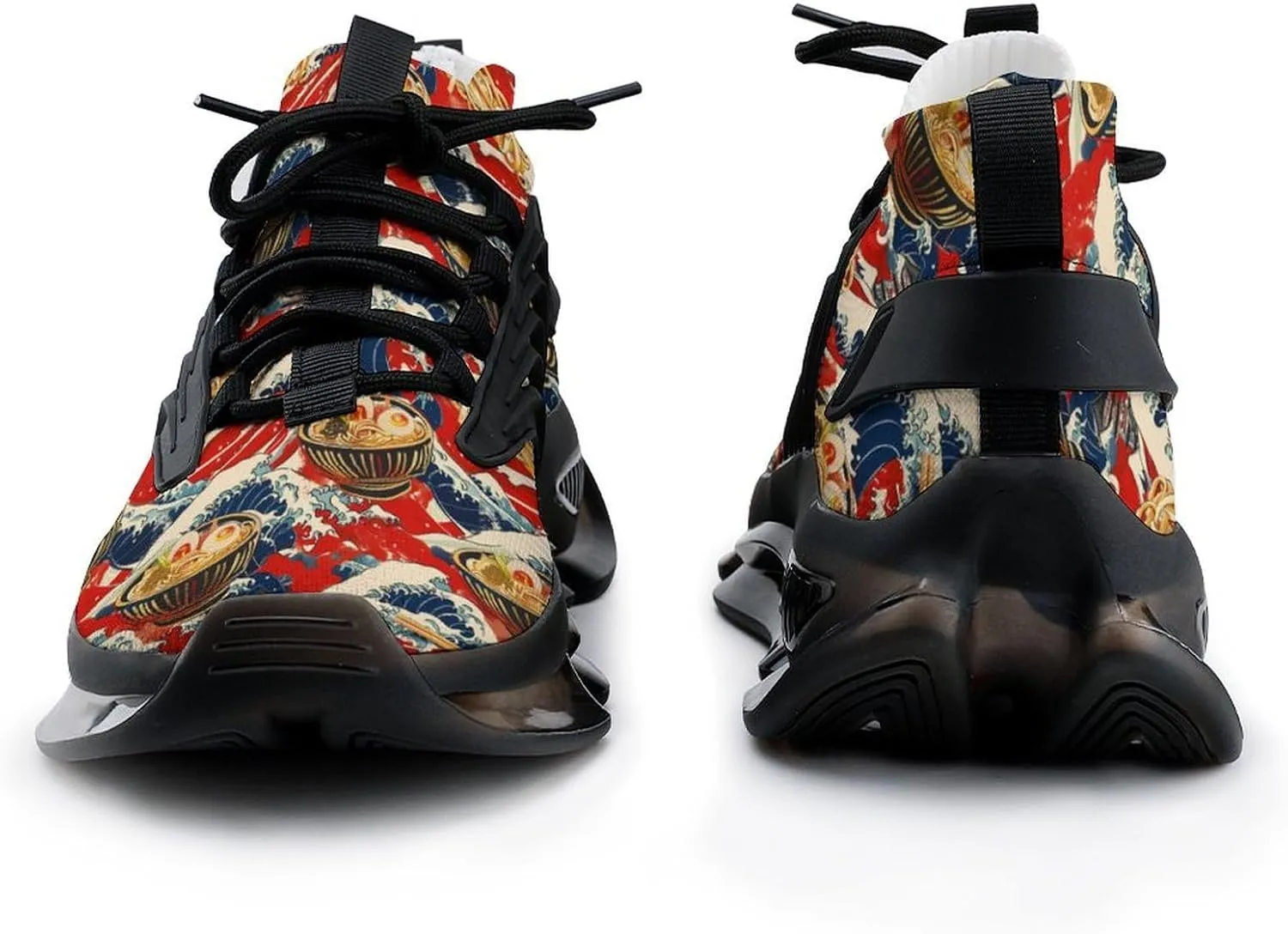 Japanese Ramen Wave Men's Running Shoes Lightweight Walking Shoe Breathable Sneaker