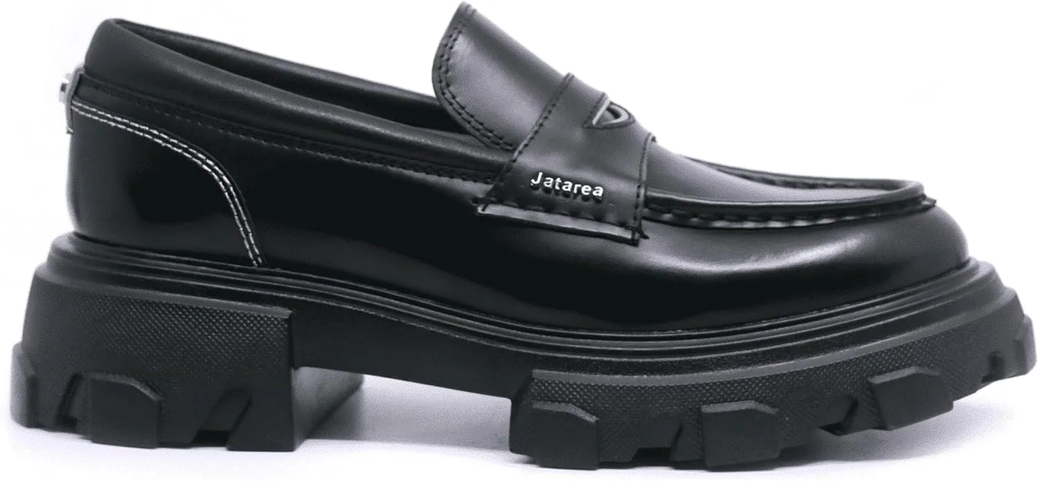 JATAREA Women's Fashion Sneakers – Genuine Leather Casual Shoes, Comfortable Cushioned Insole, TPR Rubber Sole, Stylish Lifestyle, Lightweight and Durable Travel Sneakers