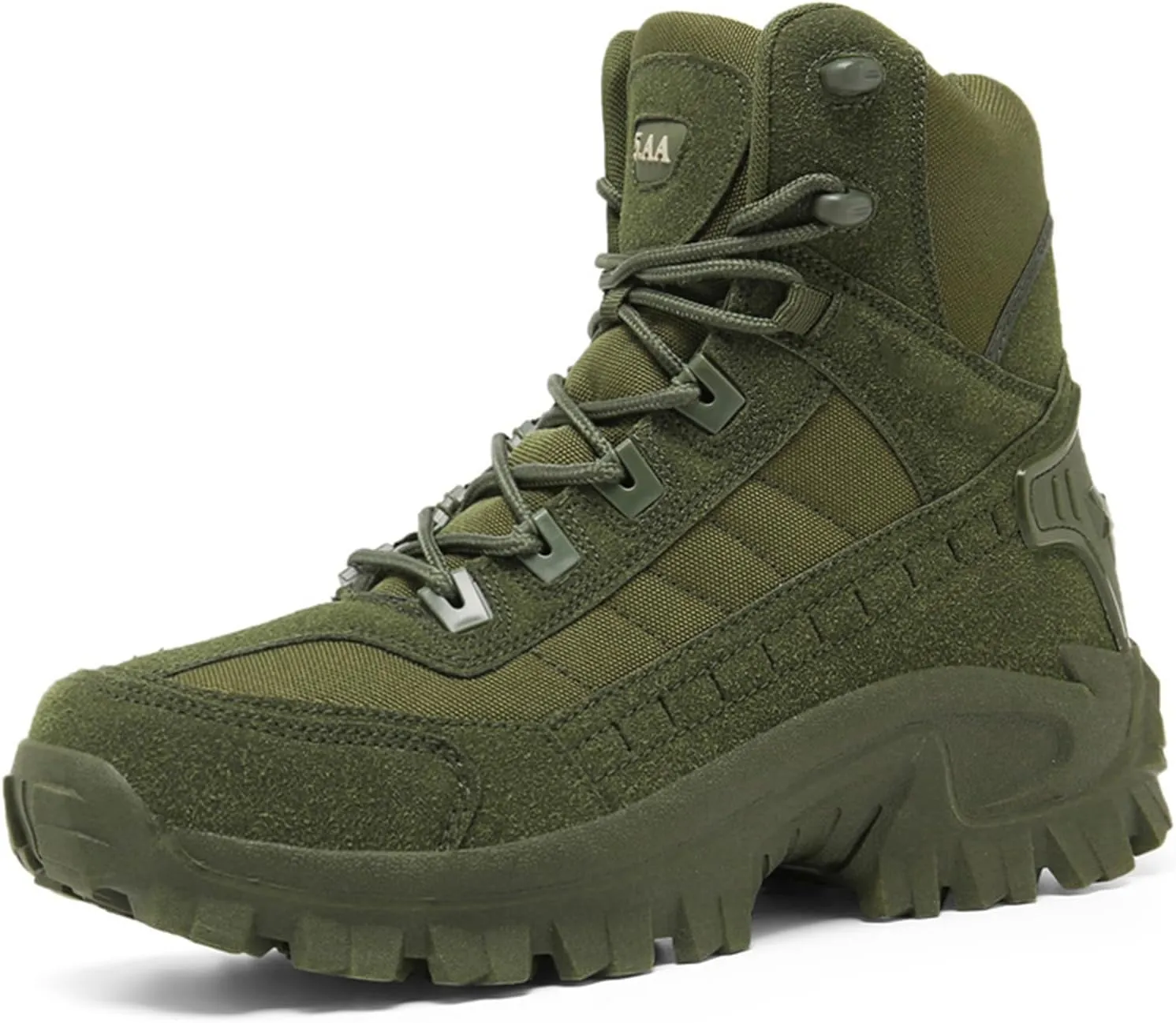 JiuQing Mens Military Boots Tactical Boots Ankle High Combat Boots Side Zip Outdoor Work Backpacking Desert Boots