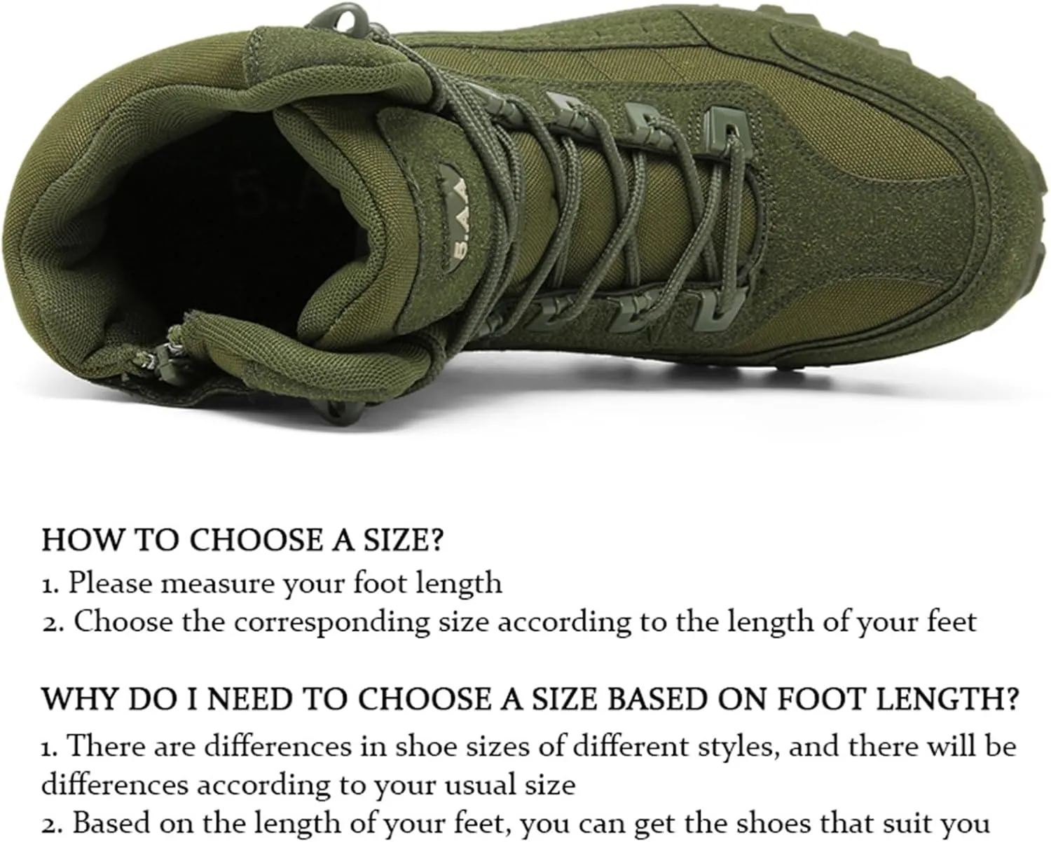 JiuQing Mens Military Boots Tactical Boots Ankle High Combat Boots Side Zip Outdoor Work Backpacking Desert Boots
