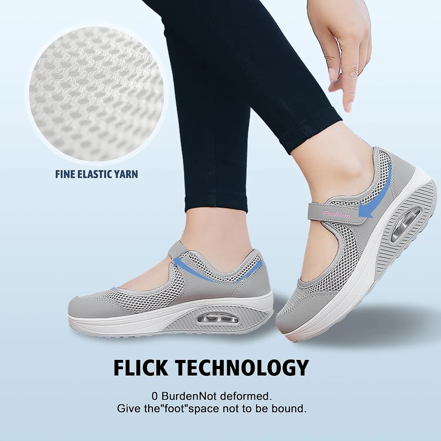 jukka Women's Fashion Flying Woven Cosy Size 3.5-8UK Walking Shoes Super Lightweight Gym Sports Running Shoes Shock Absorbing Trainers