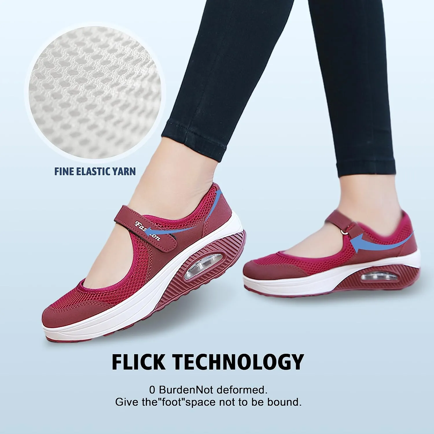 jukka Women's Fashion Flying Woven Cosy Size 3.5-8UK Walking Shoes Super Lightweight Gym Sports Running Shoes Shock Absorbing Trainers