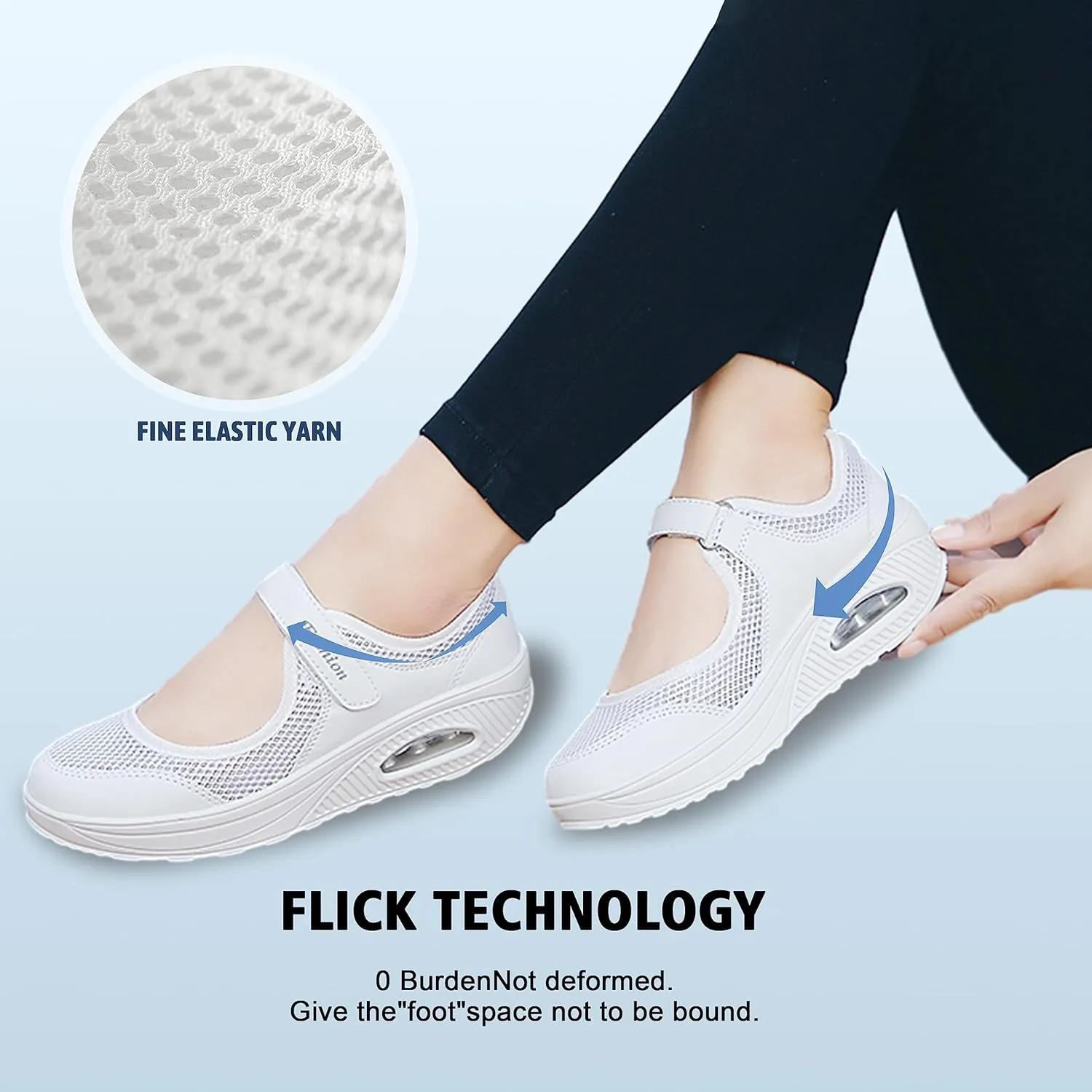jukka Women's Fashion Flying Woven Cosy Size 3.5-8UK Walking Shoes Super Lightweight Gym Sports Running Shoes Shock Absorbing Trainers