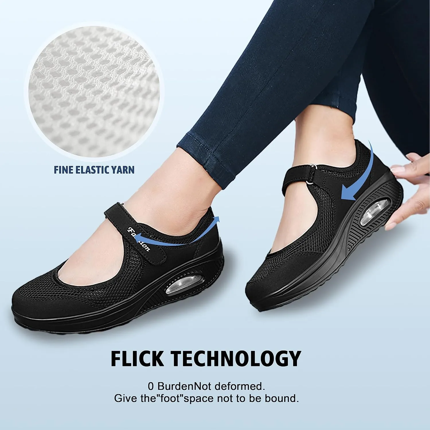 jukka Women's Fashion Flying Woven Cosy Size 3.5-8UK Walking Shoes Super Lightweight Gym Sports Running Shoes Shock Absorbing Trainers