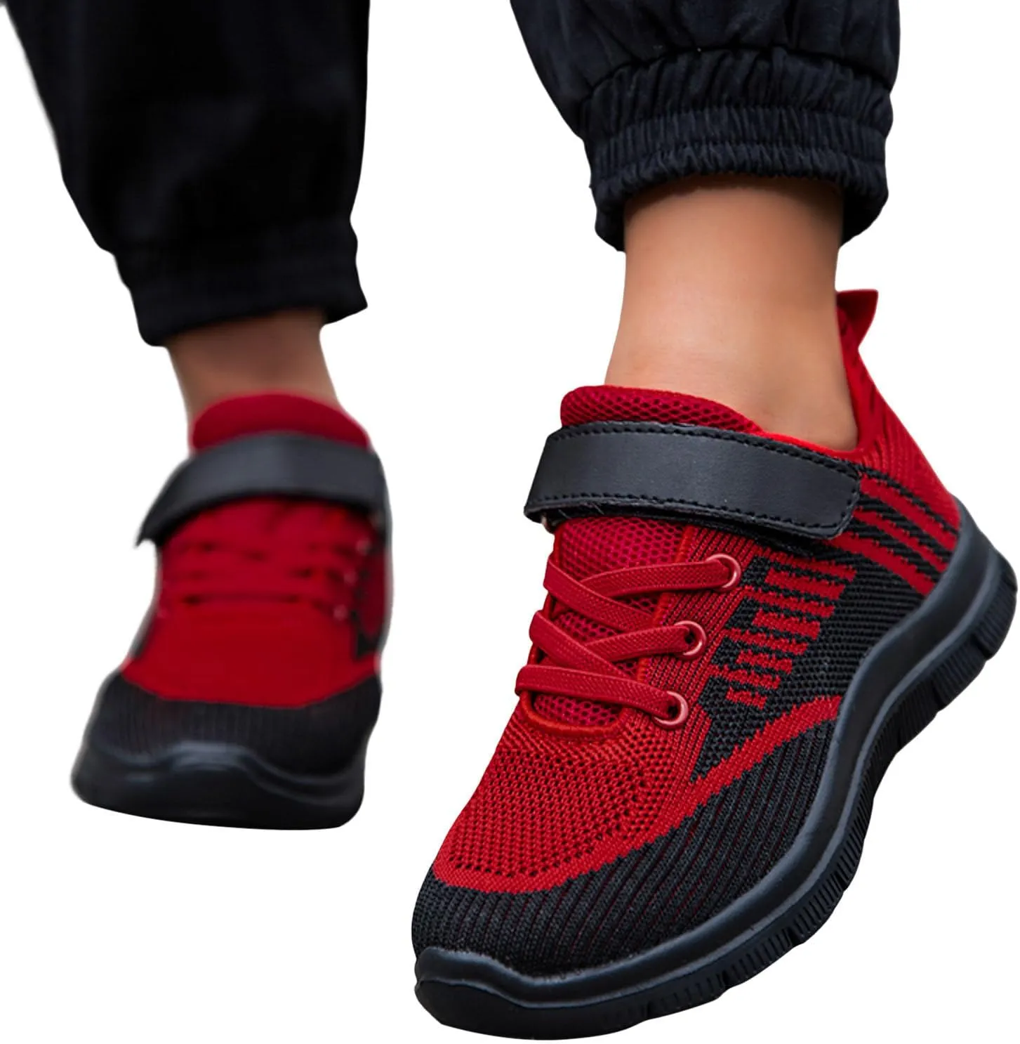Kids Tennis Shoes for Boys Girls Lightweight Breathable Sneakers Running Athletic Shoes Slip On Fashion Running Sneakers