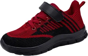 Kids Tennis Shoes for Boys Girls Lightweight Breathable Sneakers Running Athletic Shoes Slip On Fashion Running Sneakers