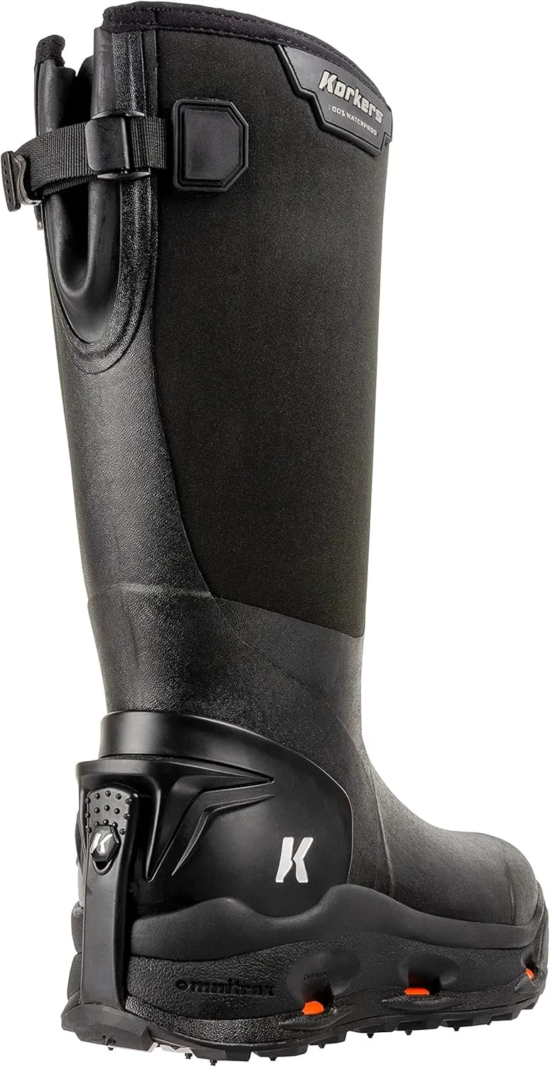 Korkers Men's Neo Arctic Rubber Boots - Includes Interchangeable All Terrain Sole