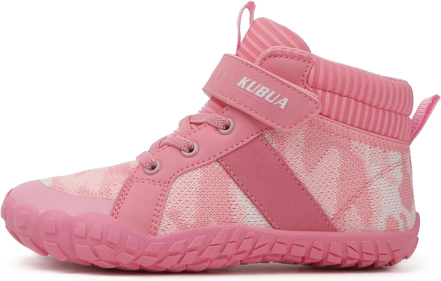 KUBUA Kids High Top Barefoot Shoes Boys Girls Minimalist Sneakers Lightweight Comfort Zero Drop Shoes Toddler Little Big Kid