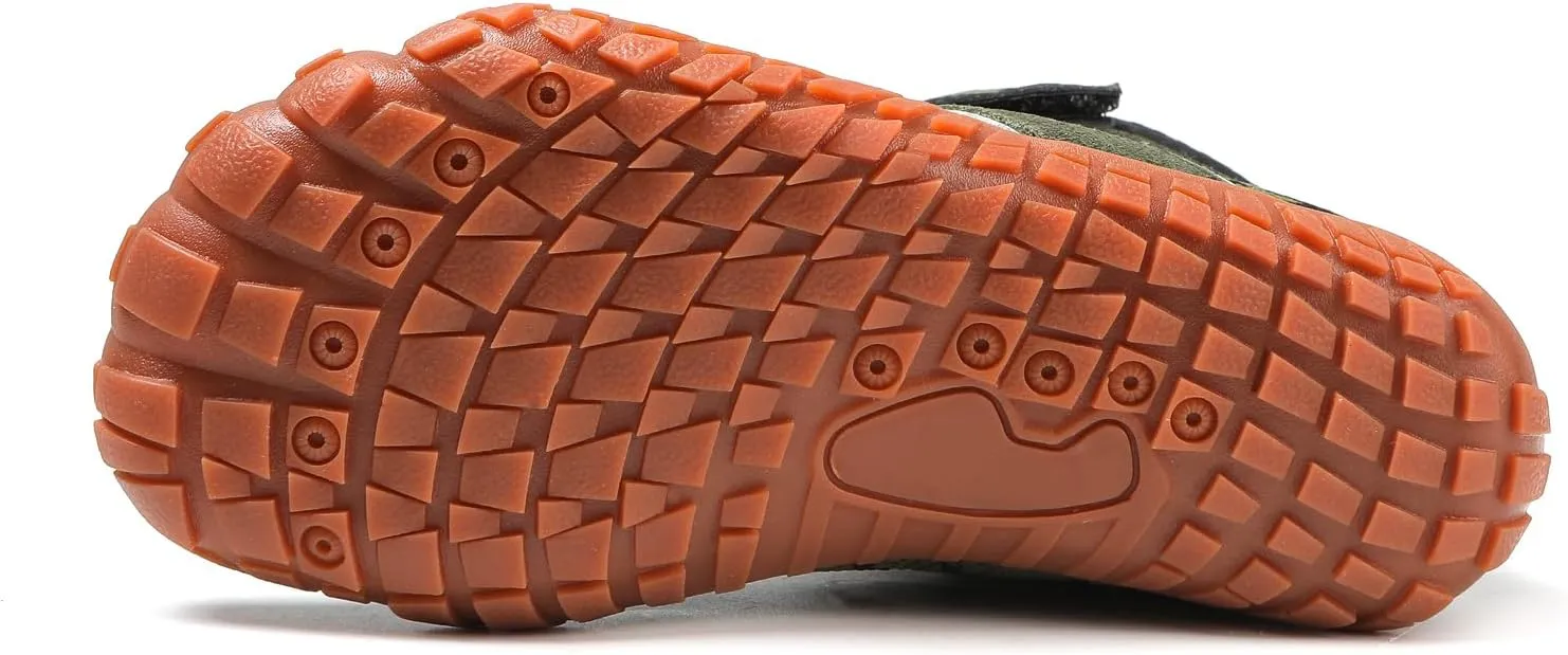 KUBUA Kids High Top Barefoot Shoes Boys Girls Minimalist Sneakers Lightweight Comfort Zero Drop Shoes Toddler Little Big Kid