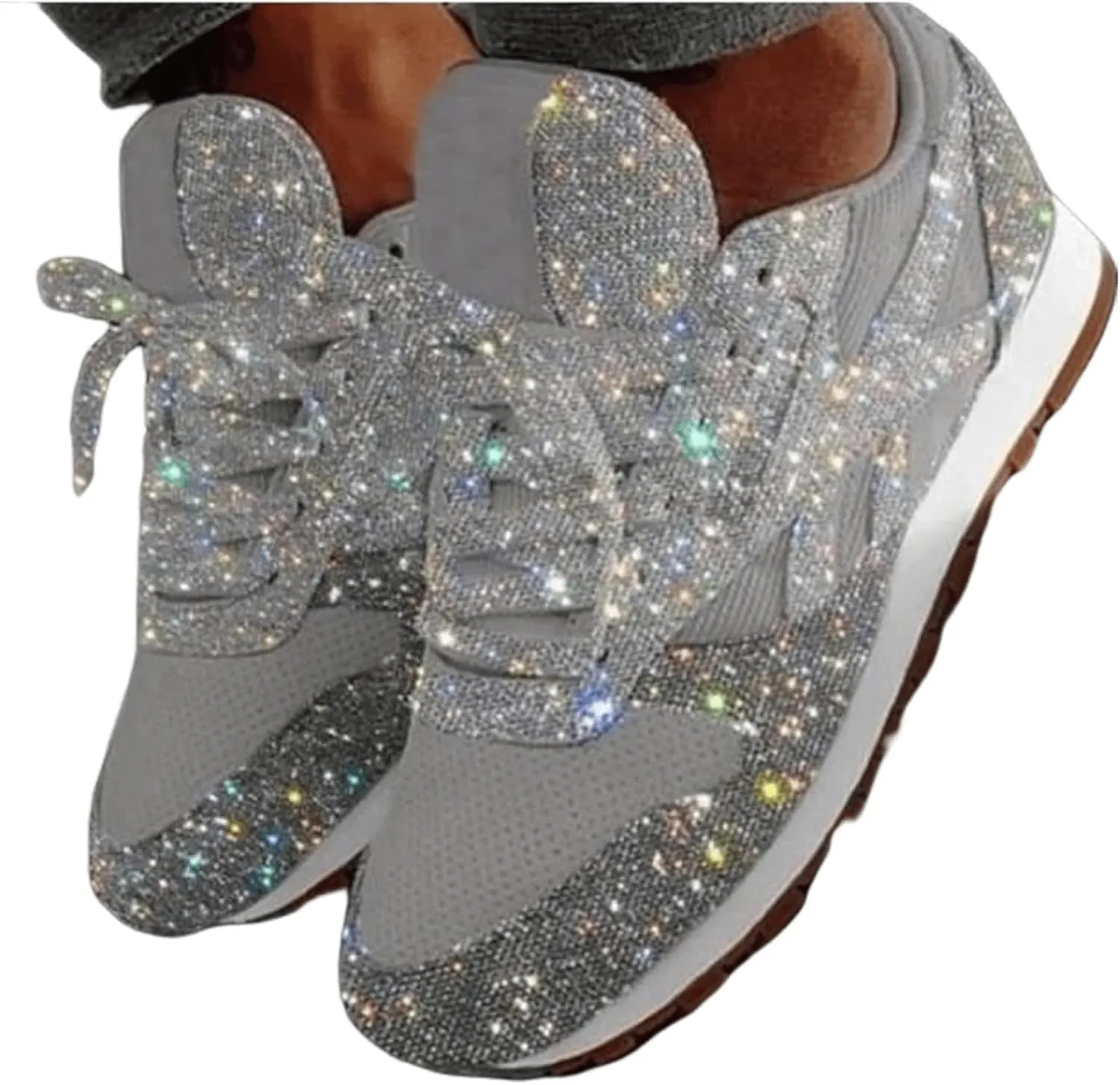 Ladmiple Shoes For Women Sneakers Trendy Low Top Lace Up Casual Fashion Lightweight Comfortable Walking Flats Loafers