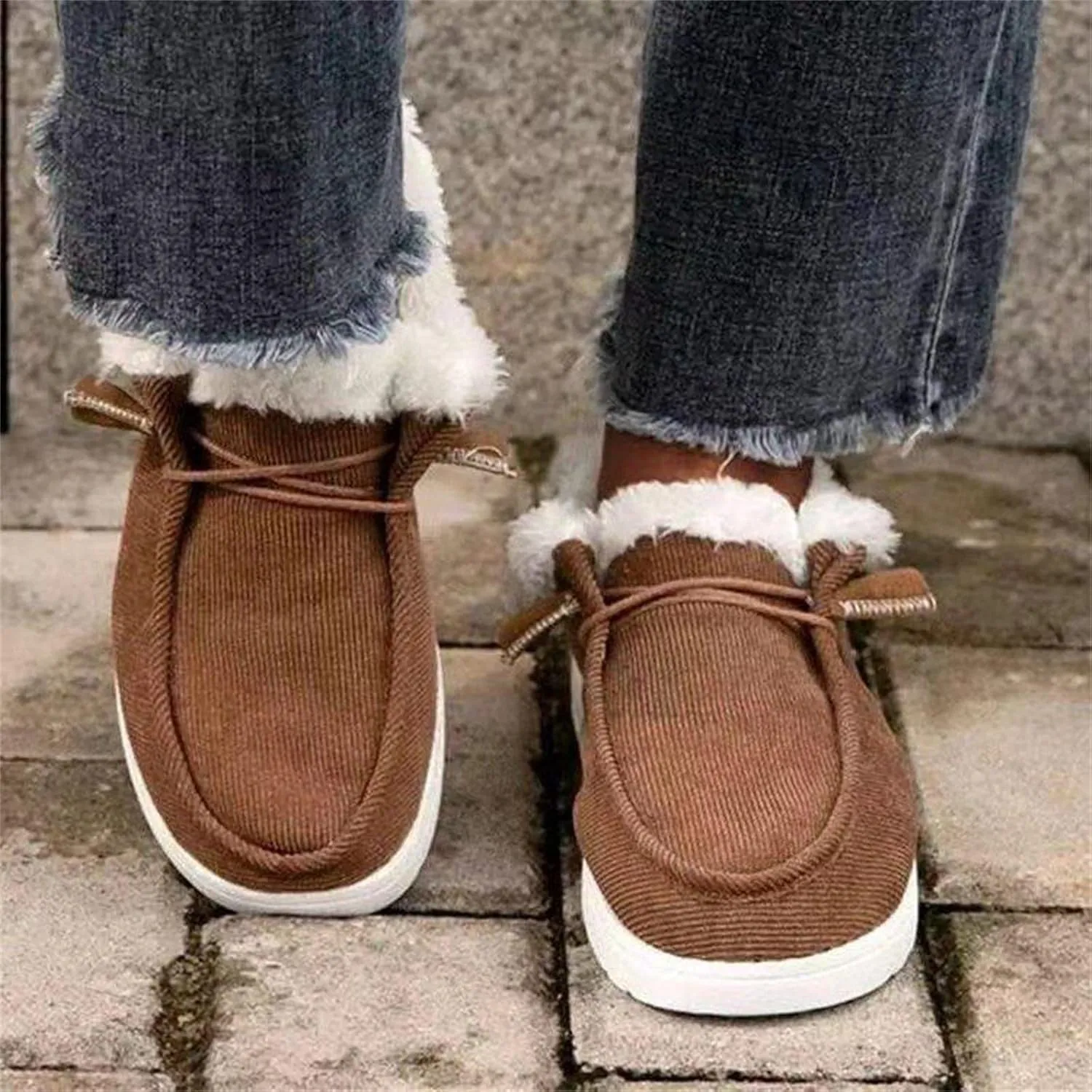 Ladmiple Winter Boots For Women 2024 Snow Boots Slip on Insulated Fur Lined Lightweight Cold Weather Warm Ankle Booties
