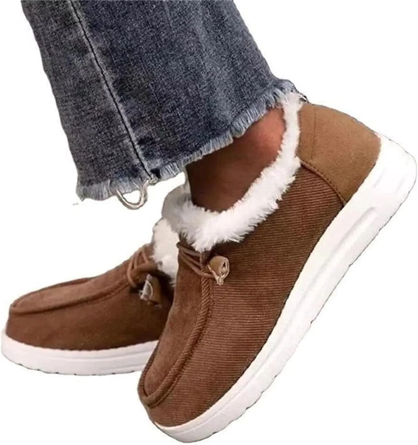 Ladmiple Winter Boots For Women 2024 Snow Boots Slip on Insulated Fur Lined Lightweight Cold Weather Warm Ankle Booties