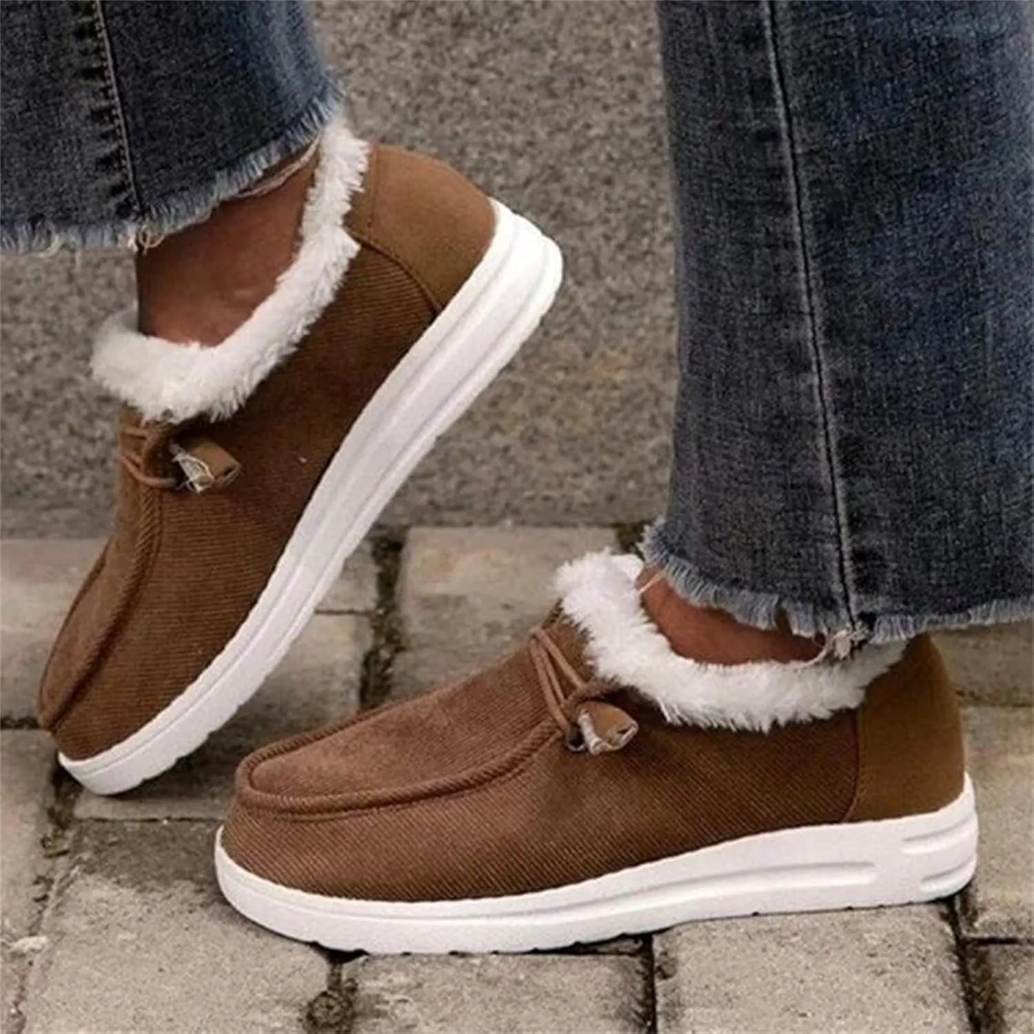Ladmiple Winter Boots For Women 2024 Snow Boots Slip on Insulated Fur Lined Lightweight Cold Weather Warm Ankle Booties