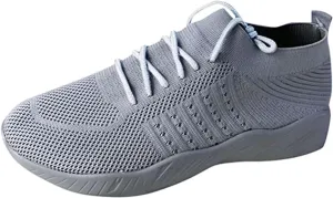 Ladmiple Womens Tennis Shoes Walking Casual Sneakers Knitted Mesh Lightweight Comfortable Slip Resistant Slip on Loafers