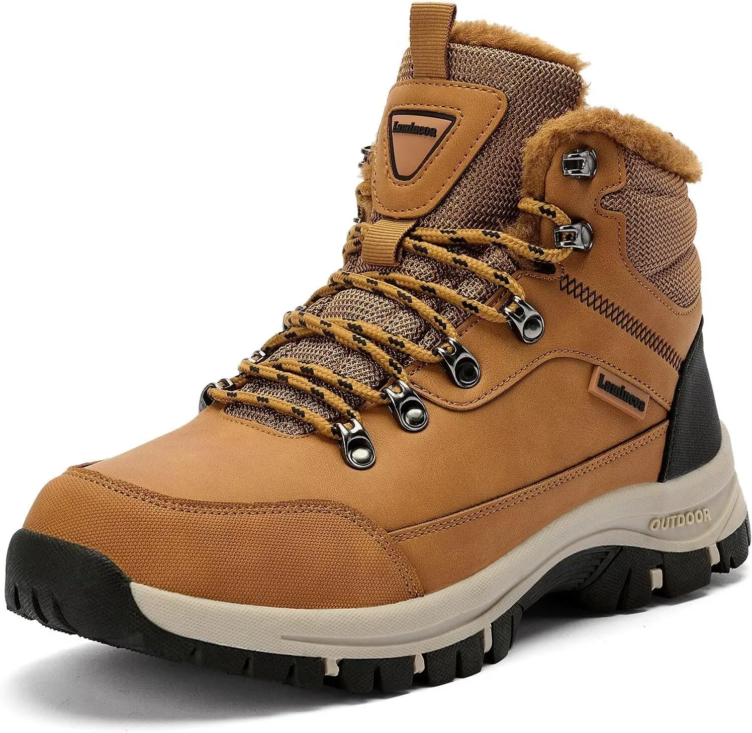 Lamincoa Mens Snow Boots Water Resistant Hiking Boots for Men Non-slip Winter Outdoor Warm Comfort Camping Backpacking Shoe