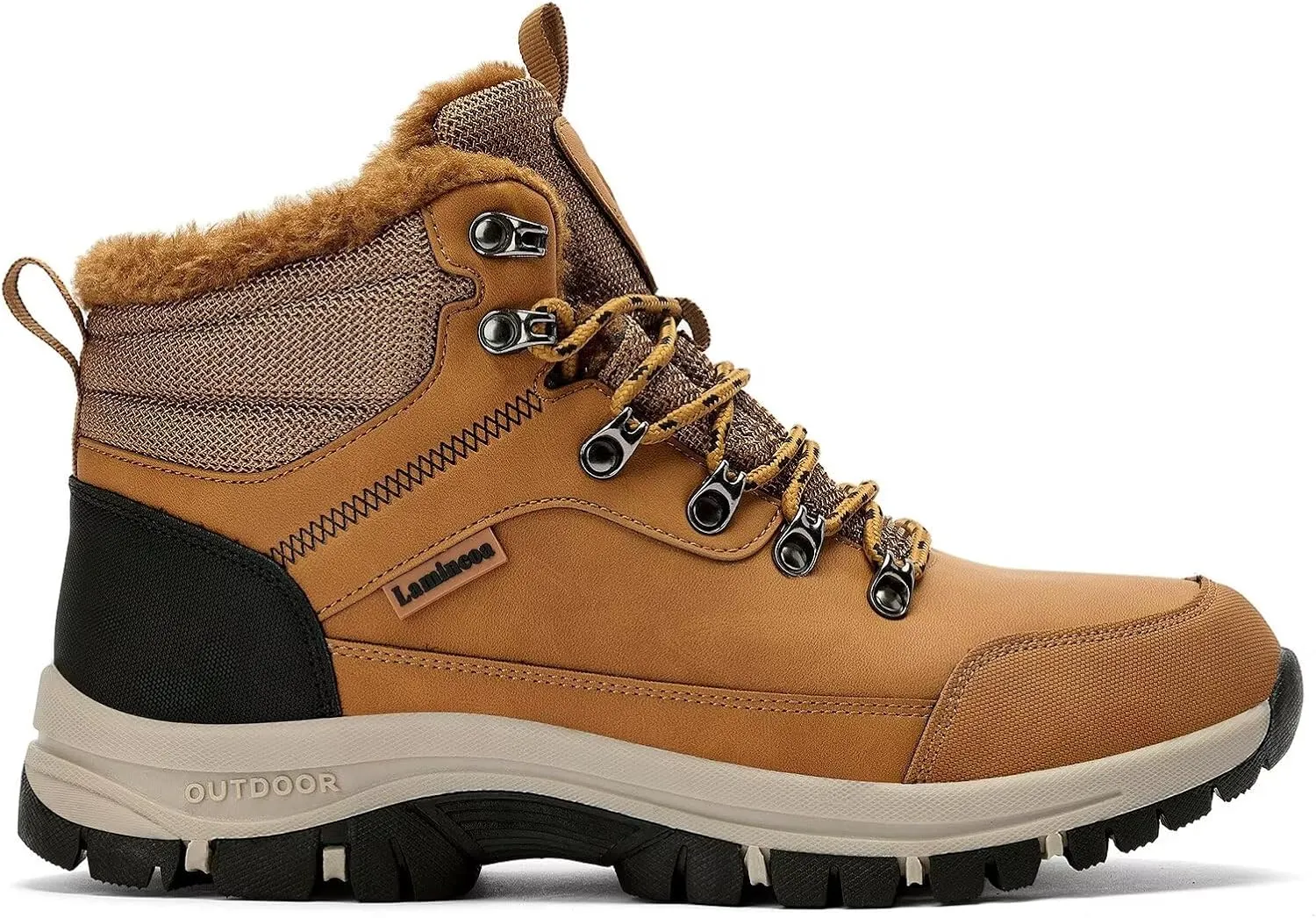 Lamincoa Mens Snow Boots Water Resistant Hiking Boots for Men Non-slip Winter Outdoor Warm Comfort Camping Backpacking Shoe