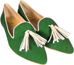 LEHOOR Women Pointed Toe Loafers Tassel Slip On Ballet Flats Suede Leather Summer Comfort Office Casual Dress Driver Loafers Closed Toe Flat Heels Pump Shoes Size 4-13 M US