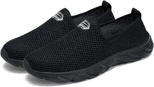 Lightweight Diabetic Shoes for Men Breathable and Light Outdoor Comfy Walking Shoe Elastic Fly Woven Mesh Shoes