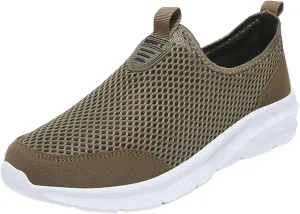 Lightweight Diabetic Shoes for Men Breathable and Light Outdoor Comfy Walking Shoe Soft Flat Soled Elderly Shoes