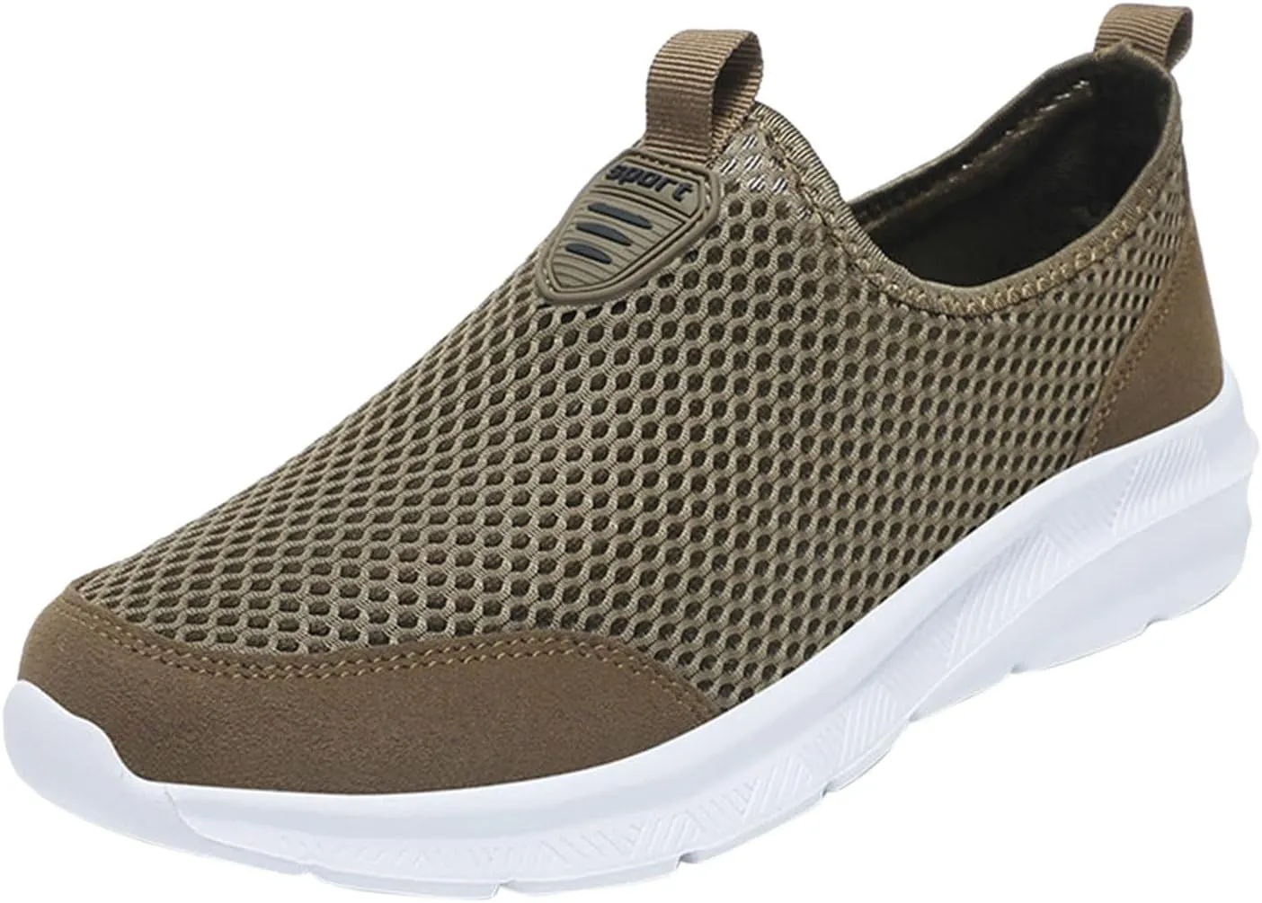 Lightweight Diabetic Shoes for Men Breathable and Light Outdoor Comfy Walking Shoe Soft Flat Soled Elderly Shoes