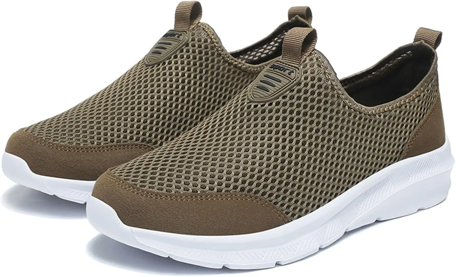 Lightweight Diabetic Shoes for Men Breathable and Light Outdoor Comfy Walking Shoe Soft Flat Soled Elderly Shoes