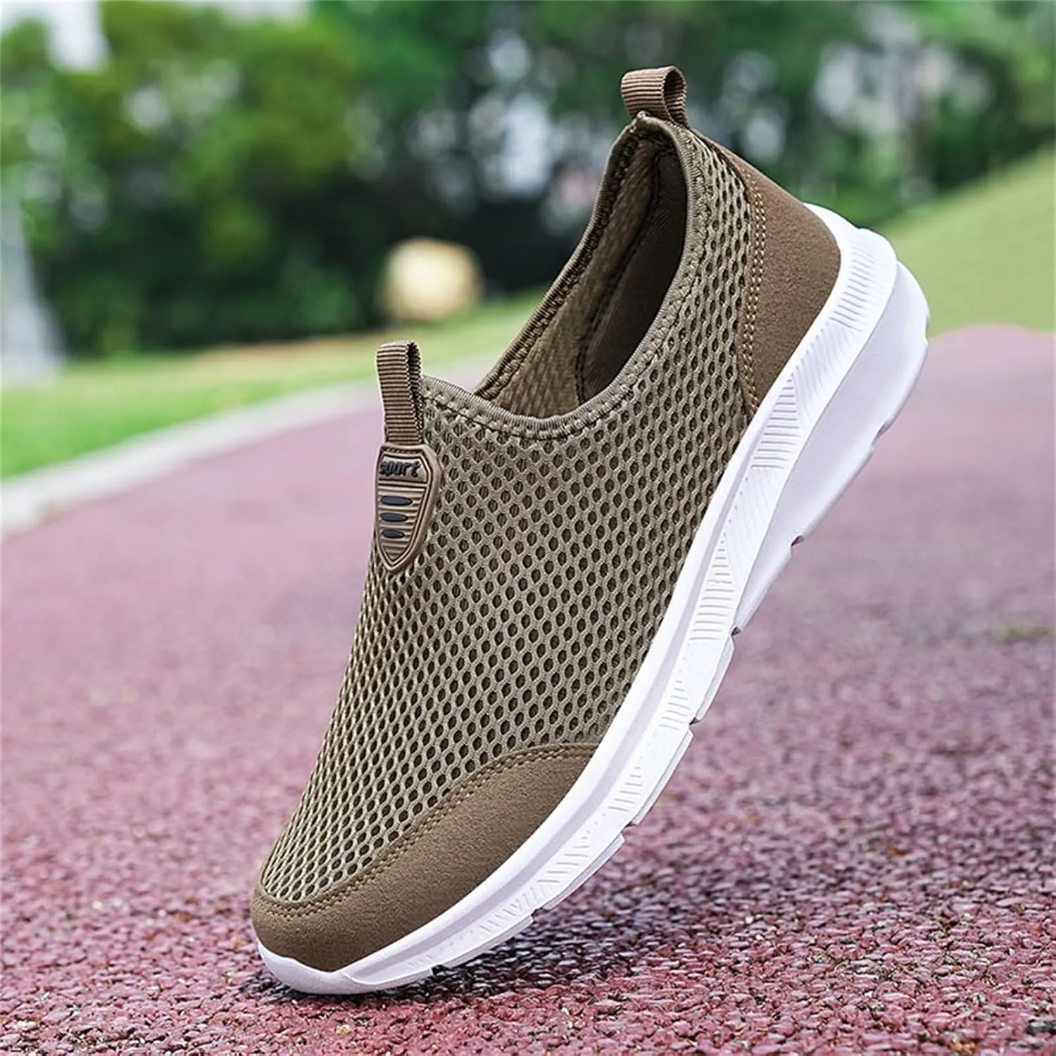 Lightweight Diabetic Shoes for Men Breathable and Light Outdoor Comfy Walking Shoe Soft Flat Soled Elderly Shoes