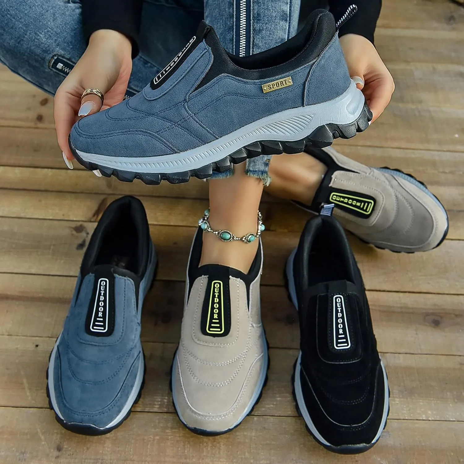 Lightweight Non Slip Sneakers for Men Lightweight Sport Gym Jogging Walking Sneaker Business Formal Dress Shoes