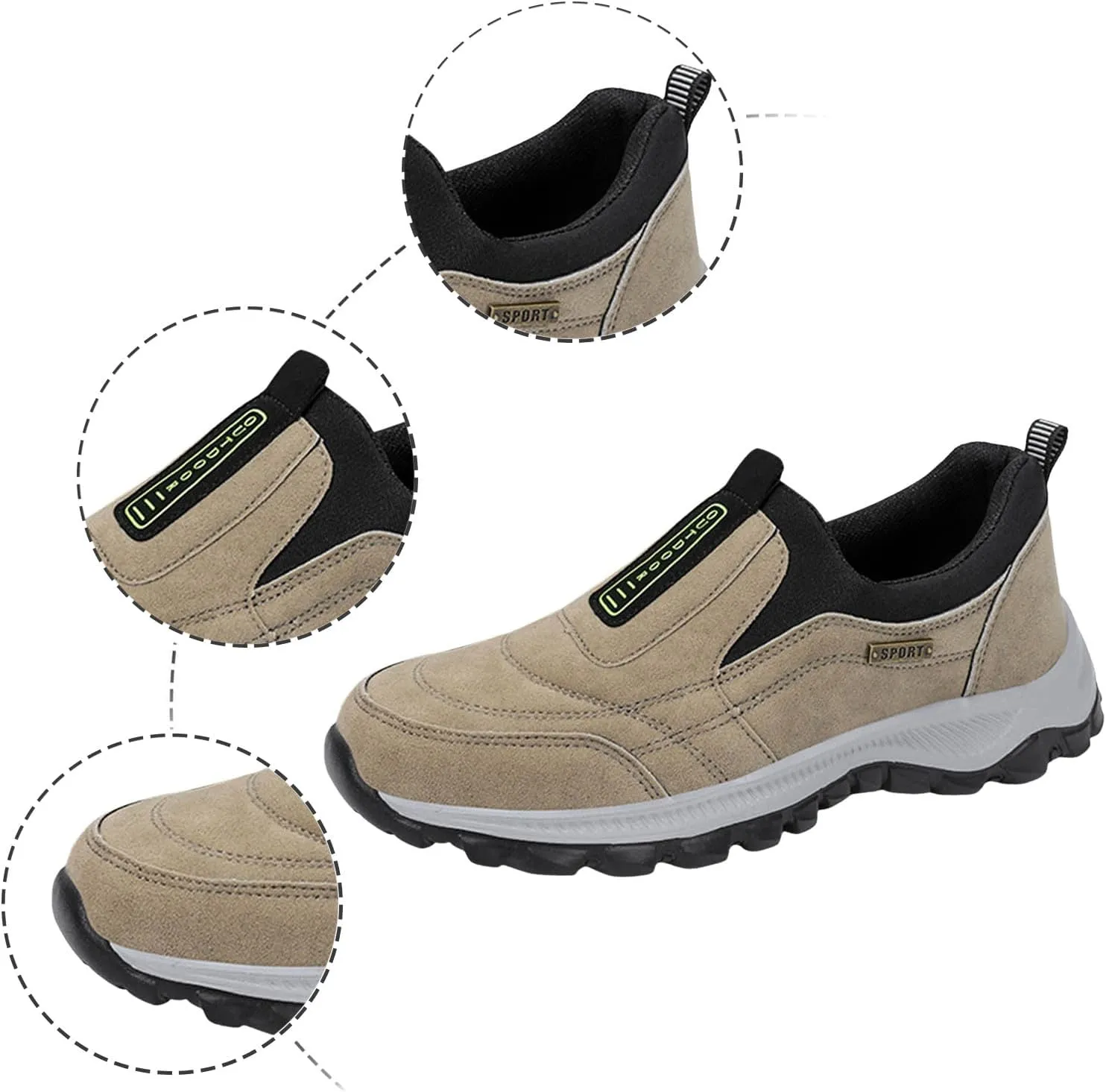 Lightweight Non Slip Sneakers for Men Lightweight Sport Gym Jogging Walking Sneaker Business Formal Dress Shoes