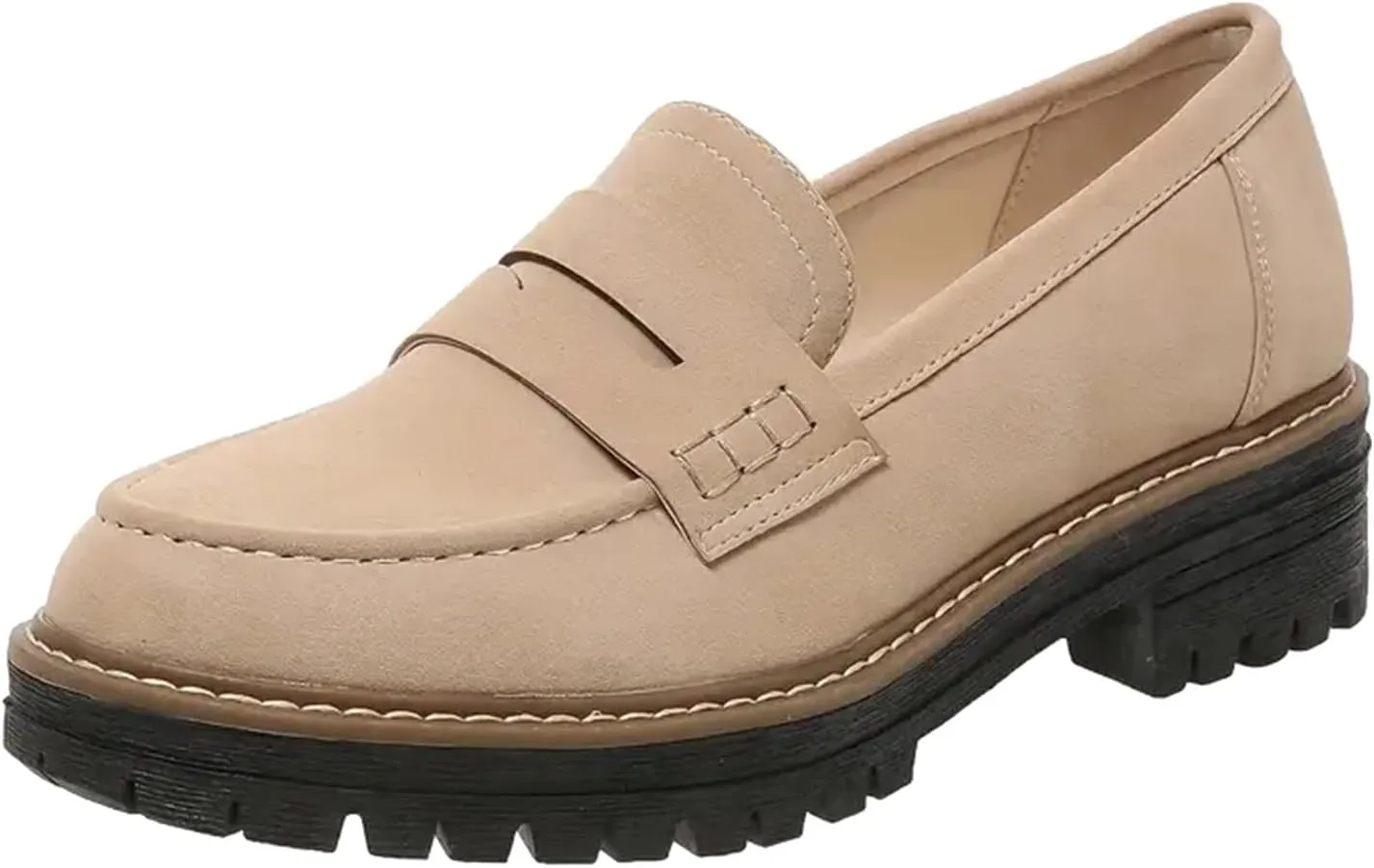 Loafers for Women 2024 Comfortable,Casual Lightweight Round Toe Orthopedic Platform Loafers Slip-On Walking Shoes