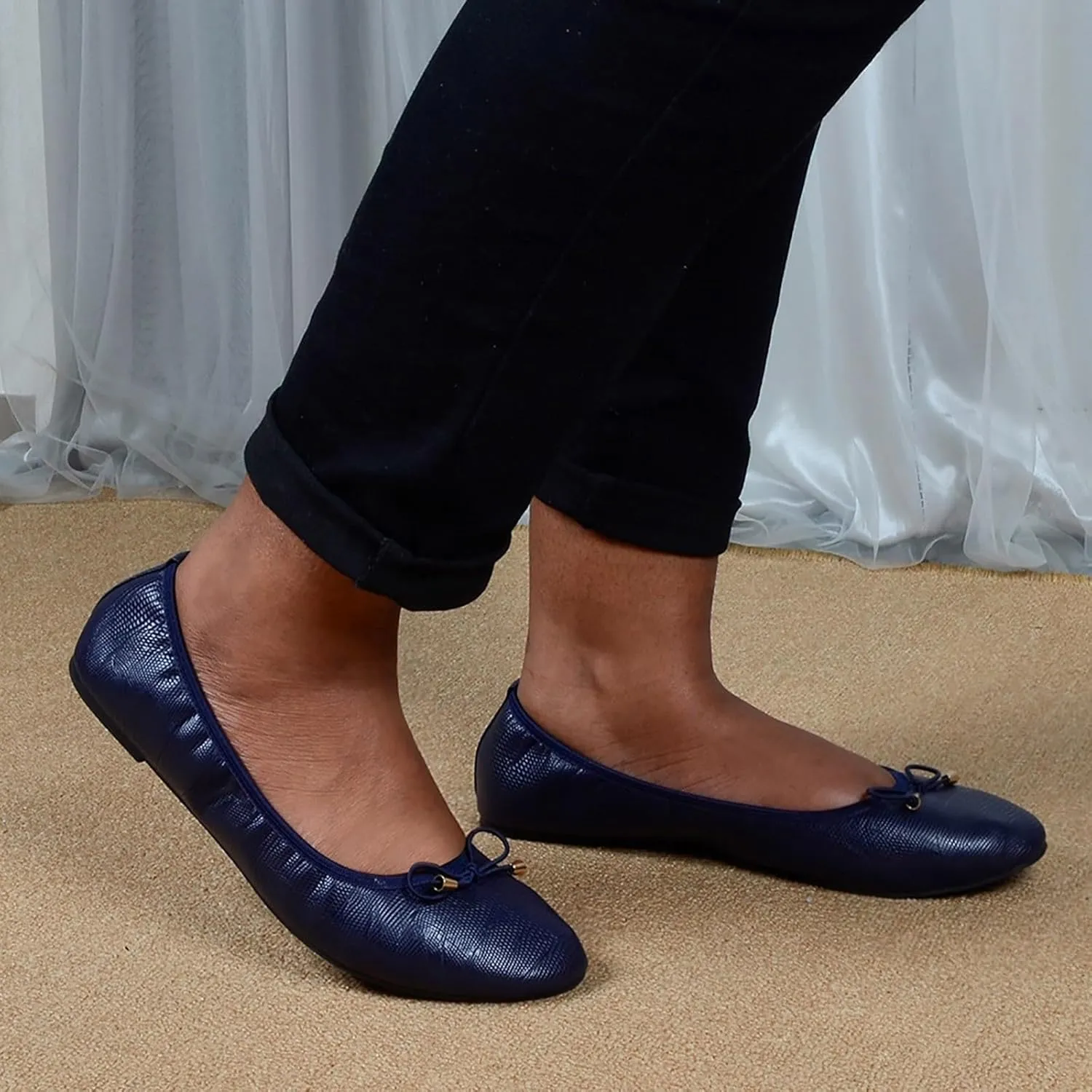 Loafers for Women Women's Fashion Bow Casual Ballet Pointed Toe Shoes Work Shoes