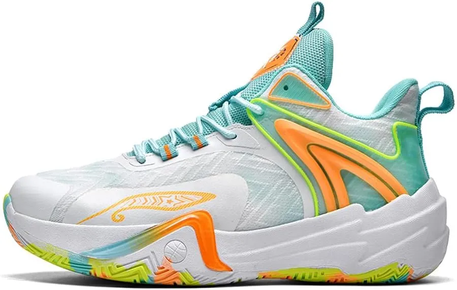 MAUGELY Men's High Top Basketball Sneakers Breathable Non Slip Student Youth Casual Comfortable Shoes