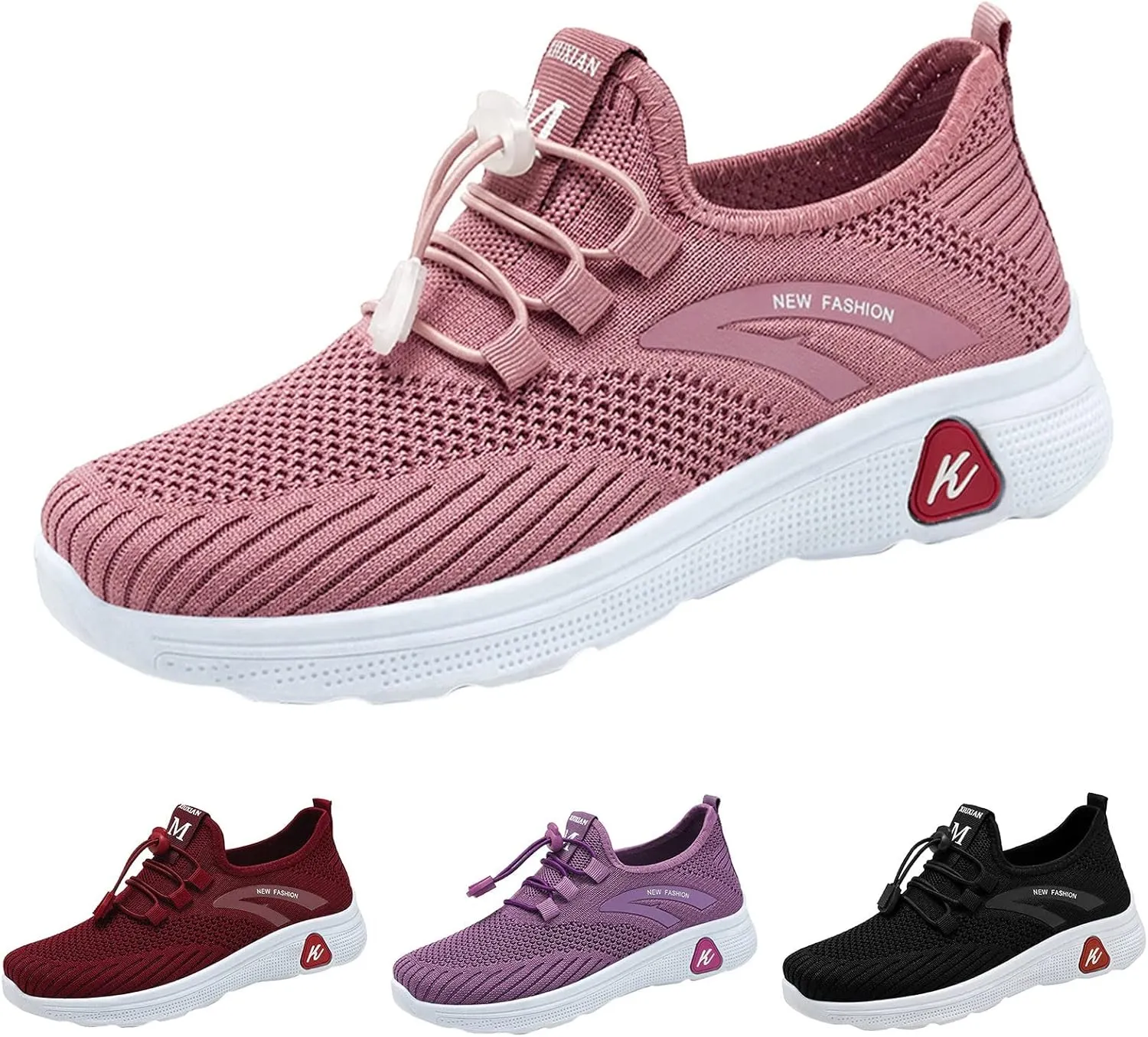 Men Orthopedic Sneakers with Arch Support Mesh Lac𝐞 Up Casual Lightweight Sneaker Wide Width Breathable Walking Shoes