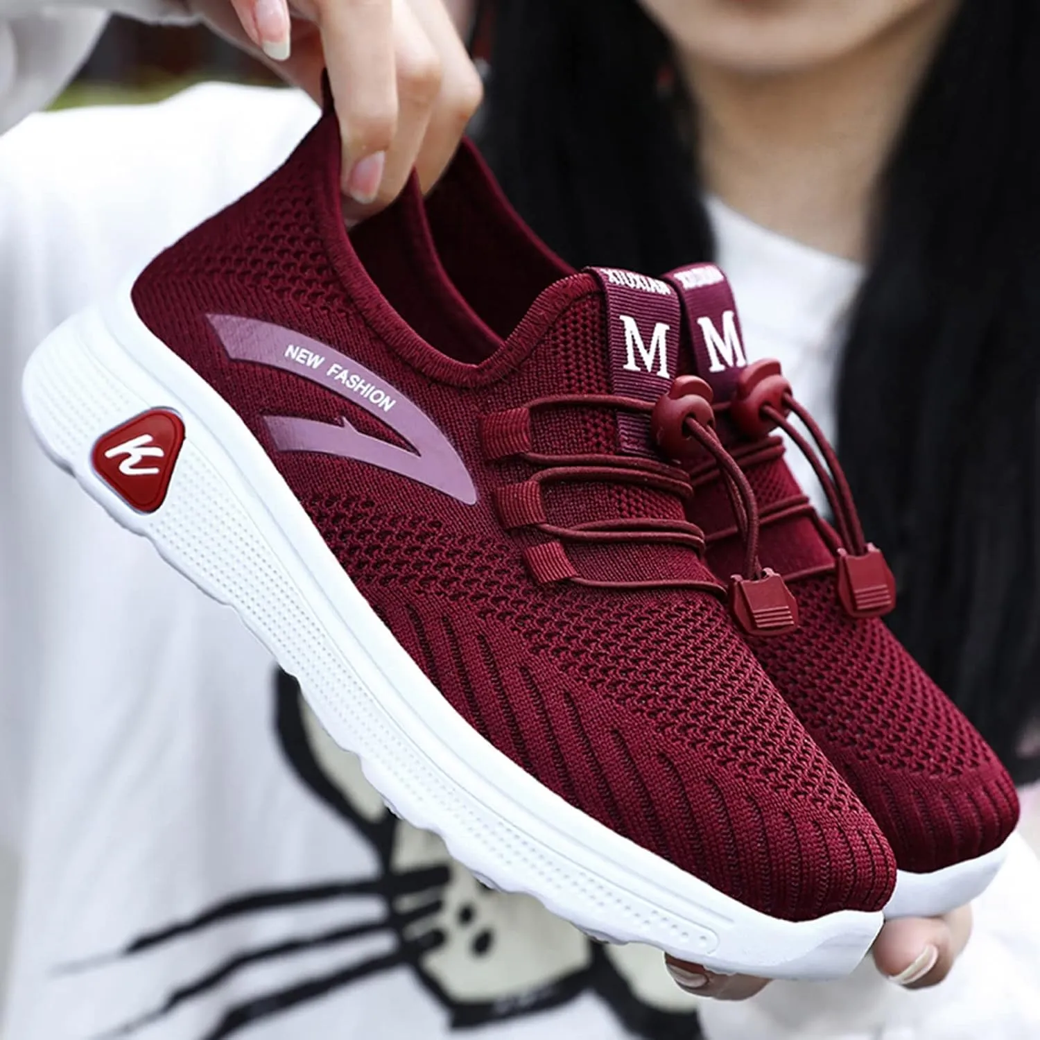 Men Orthopedic Sneakers with Arch Support Mesh Lac𝐞 Up Casual Lightweight Sneaker Wide Width Breathable Walking Shoes