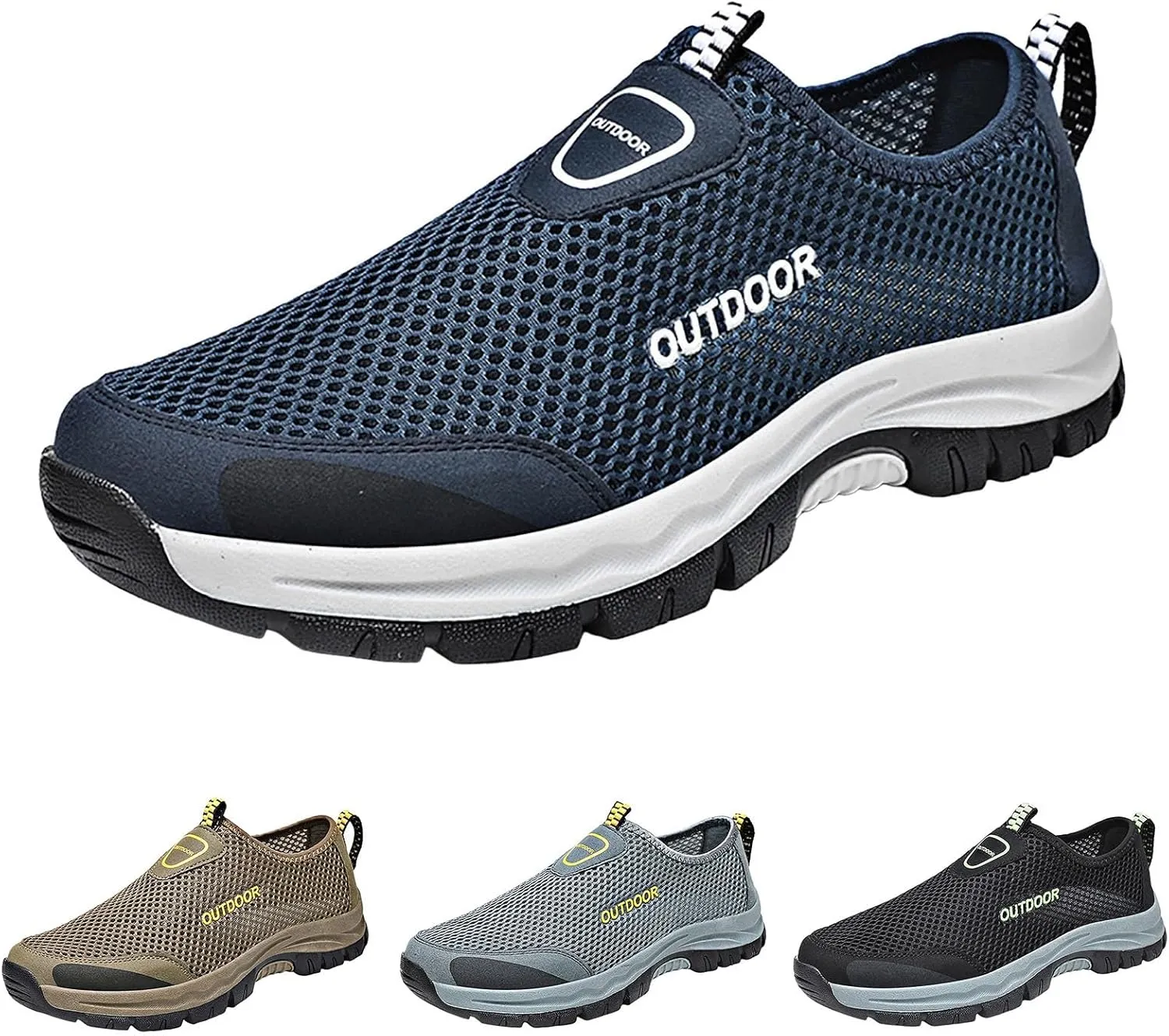 Men Shoes Comfortable Soft Sole Breathable Casual Shoes Summer Mesh Hollow Breathable Mens Casual Sneaker