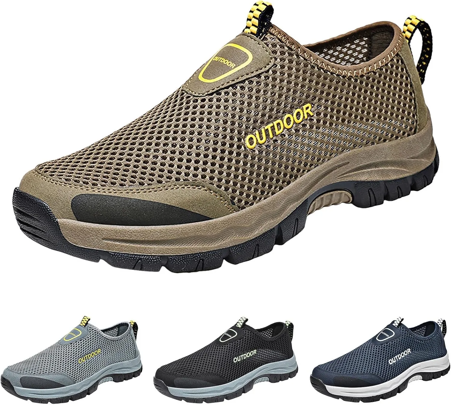 Men Shoes Comfortable Soft Sole Breathable Casual Shoes Summer Mesh Hollow Breathable Mens Casual Sneaker
