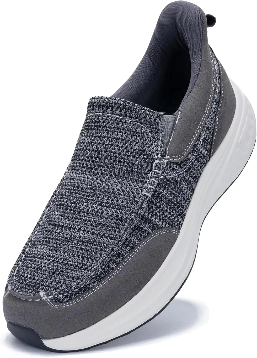 Men Walking Shoes Easy Slip On Causual Loafers,Comfortable Canvas Lightweight Platform Sneakers