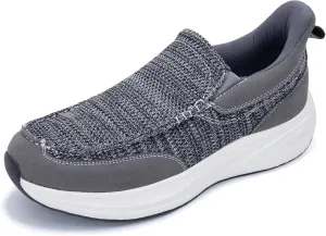 Men Walking Shoes Easy Slip On Causual Loafers,Comfortable Canvas Lightweight Platform Sneakers