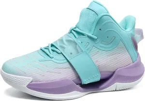 Men Women Fashion Basketball Shoes High Top Sneakers Outdoor Training Running Tennis Shoes Lightweight Comfortable Casual Sports Walking Shoes