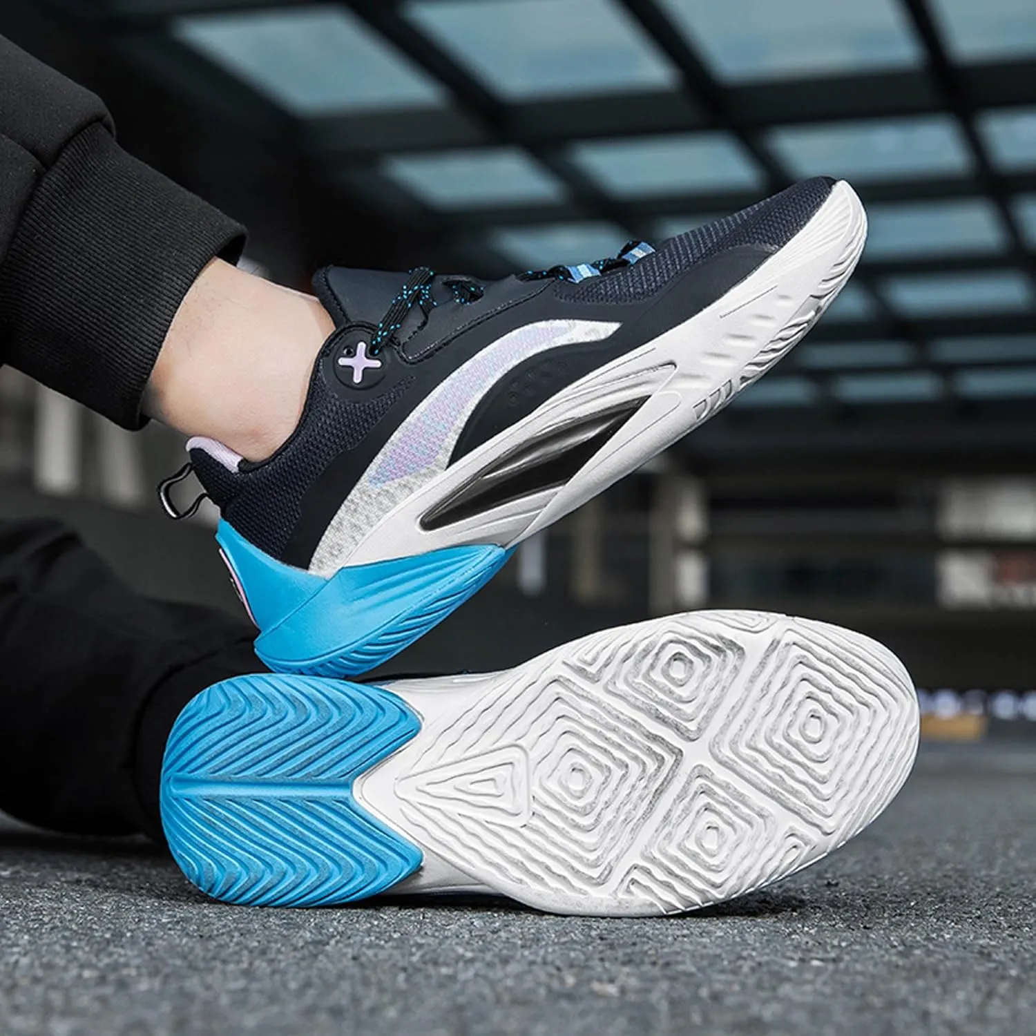 Men Women Lace Up Fashion Lightweight Casual Basketball Shoes Skateboarding Shoes